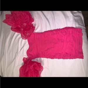 Hot pink dress